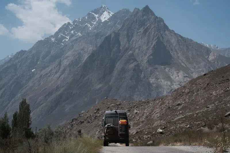 Sprinty at the end of Bartang Valley