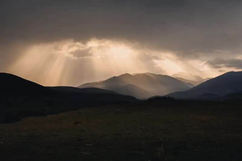 Sun is breaking through the clouds