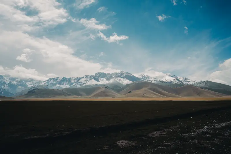 Mountain range along the way