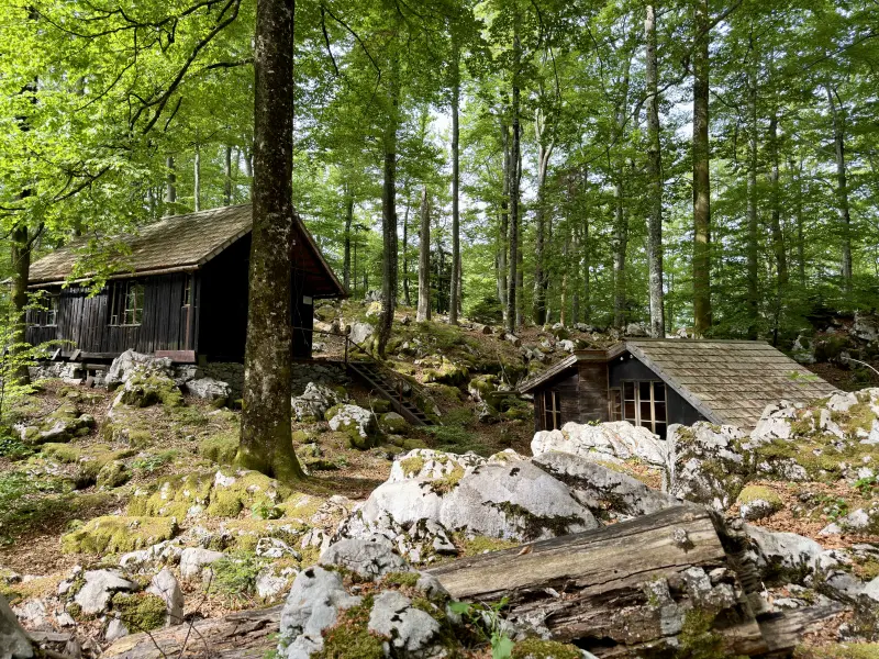 Two of the 26 Huts of Base 20