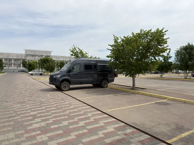 At the mall parking
