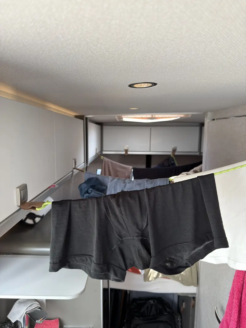 After laundry in the camper