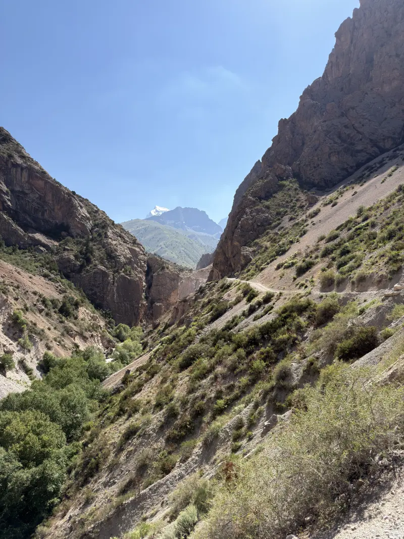 Track into the valley