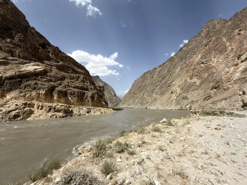 View Back, left side is Afghanistan