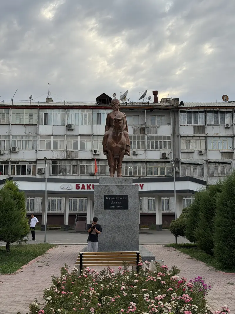 Monument in Osh, also we are getting filmed?!