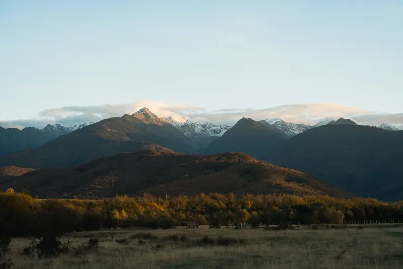Mountains as seen from the spot