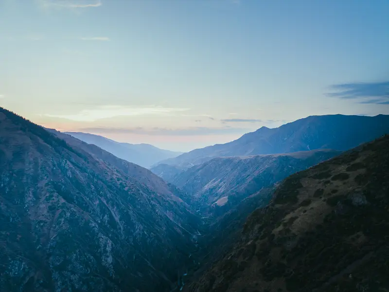 in the mountains
