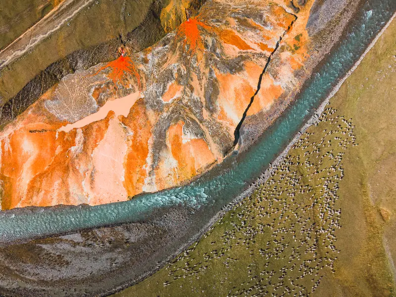 Colorful river