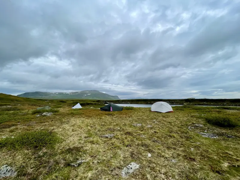 View of the camp in the morning