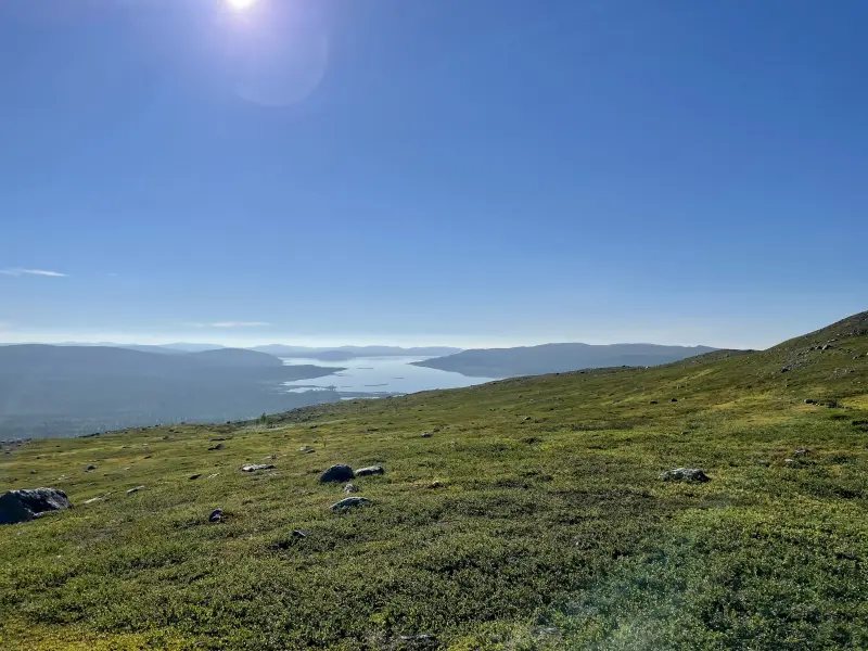 View from the fjäll in the morning