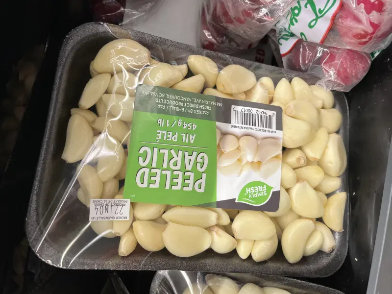 How about 454g peeled garlic?