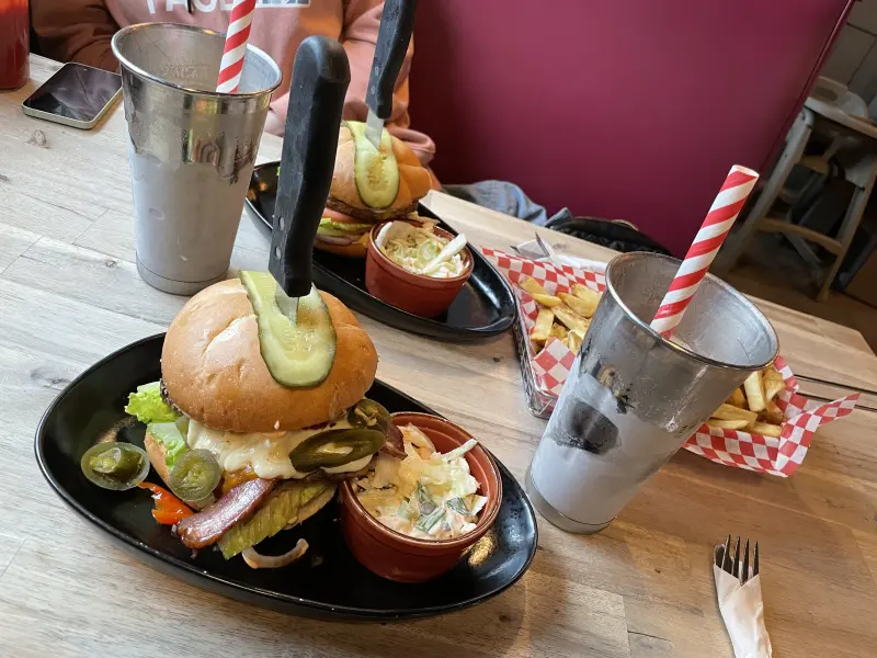 Burger and Milk Shakes