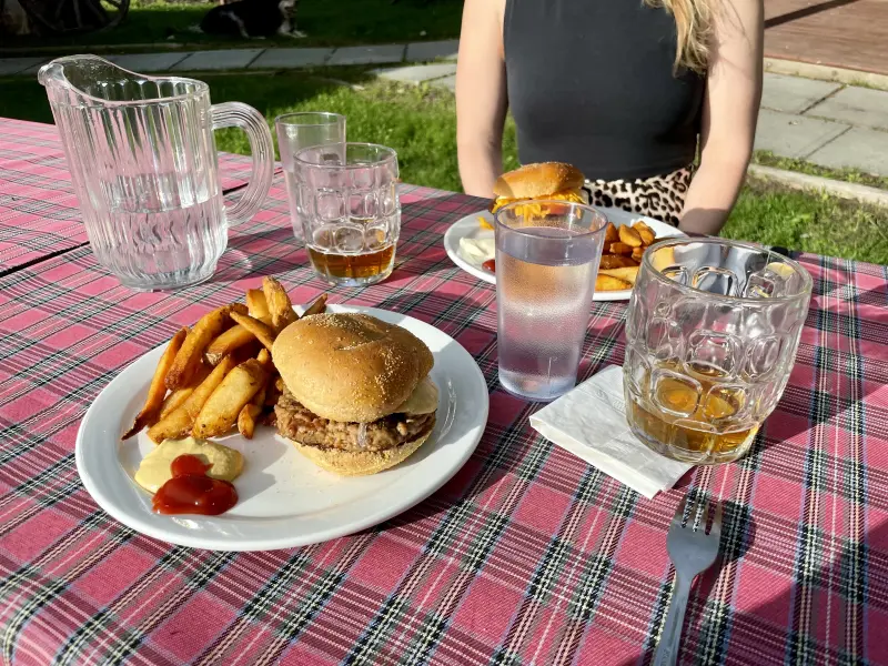 Burger at Wells Gray Guest Ranch