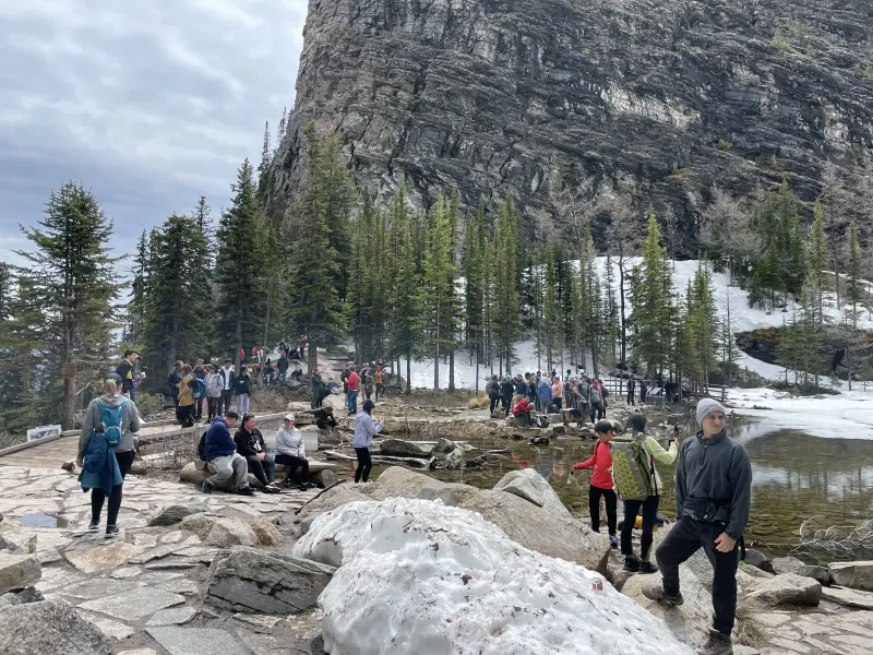 Lake Agnes, right at the Teahouse