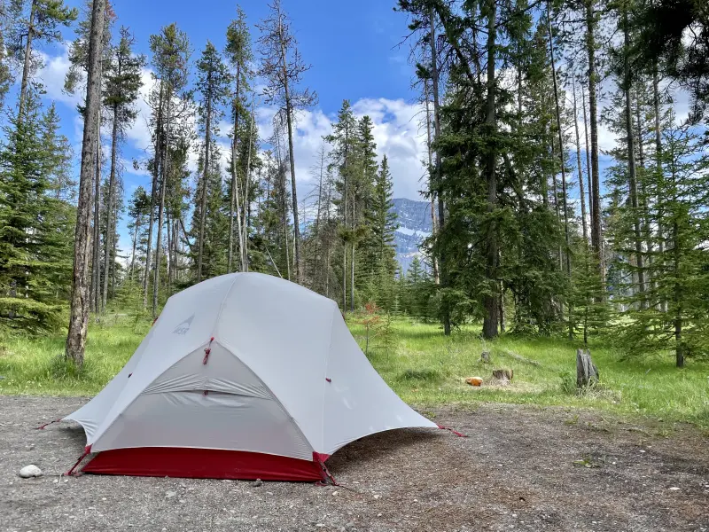 Setup Tent in the Sun, what a nice spot!