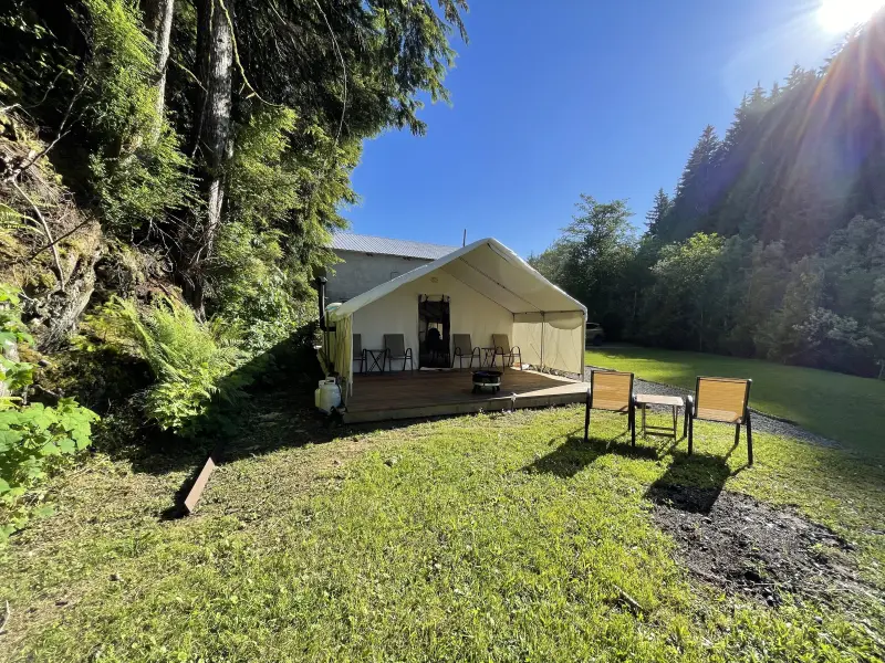 Our tent in Port Renfrew