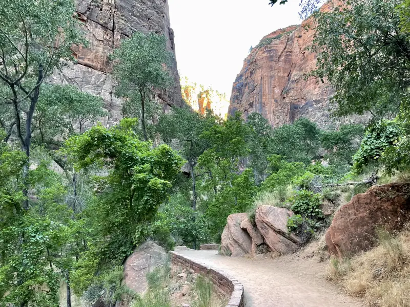 Riverside Walk, which leads to the start of the Narrows