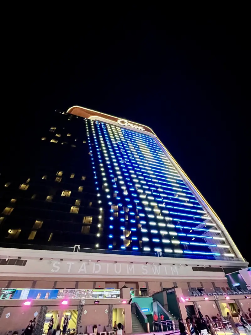 View from the Pool area up