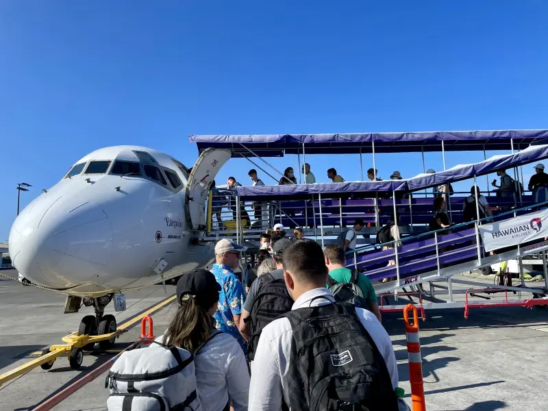 Boarding of the plane