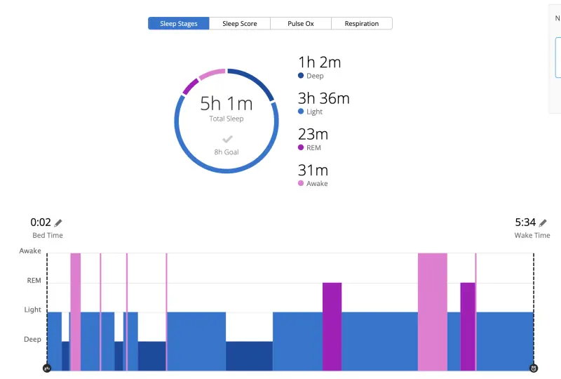 Garmin sleep report